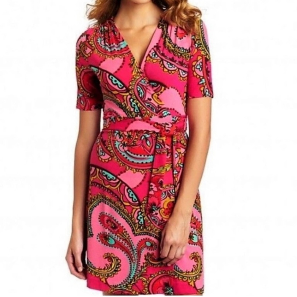 💖 Lilly Pulitzer Adlie Paisley Floral Wrap Dress